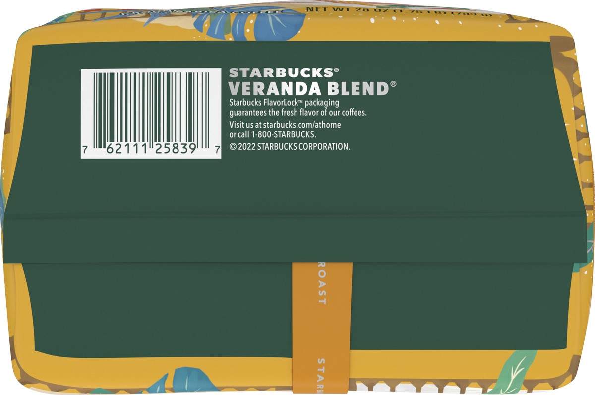 slide 2 of 9, Starbucks Ground Coffee, Starbucks Blonde Roast Coffee, Veranda Blend, 100% Arabica, 1 bag (28 oz), 28 oz