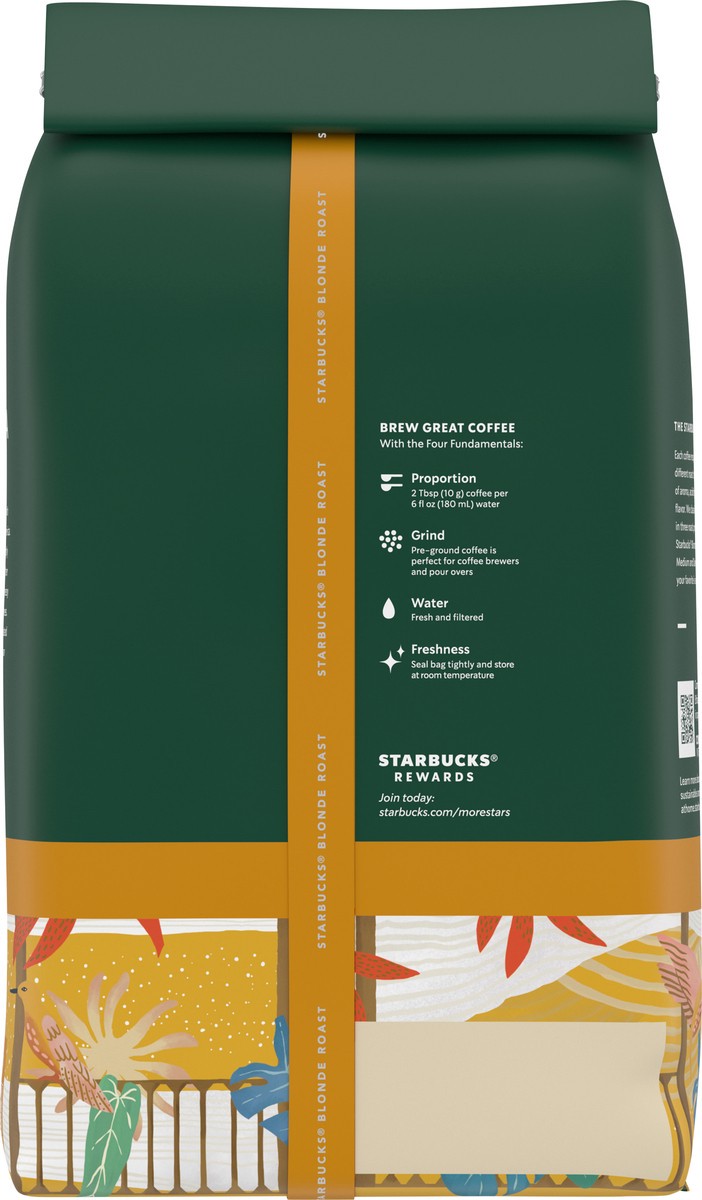 slide 5 of 9, Starbucks Ground Coffee, Starbucks Blonde Roast Coffee, Veranda Blend, 100% Arabica, 1 bag (28 oz), 28 oz