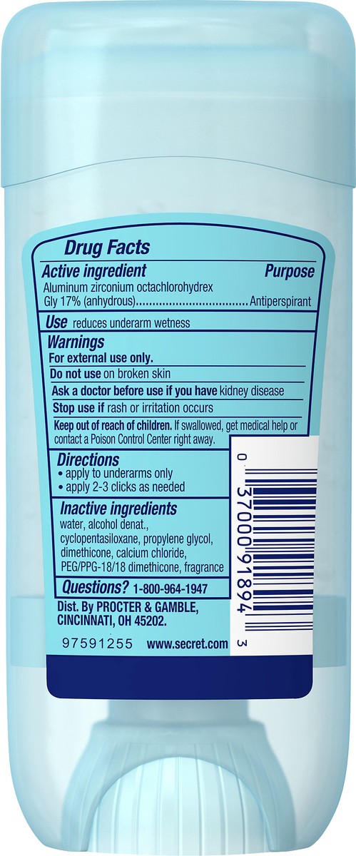 slide 2 of 3, Secret Outlast Clear Gel Active Fresh Antiperspirant/Deodorant 2.6 oz, 2.6 oz