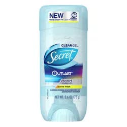 Secret Outlast Clear Gel Active Fresh Antiperspirant/Deodorant 2.6 oz