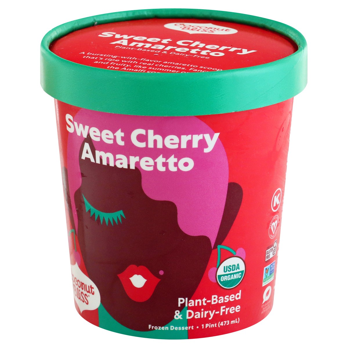 slide 10 of 12, Coconut Bliss Sweet Cherry Amaretto Frozen Dessert 1 pt, 1 pint