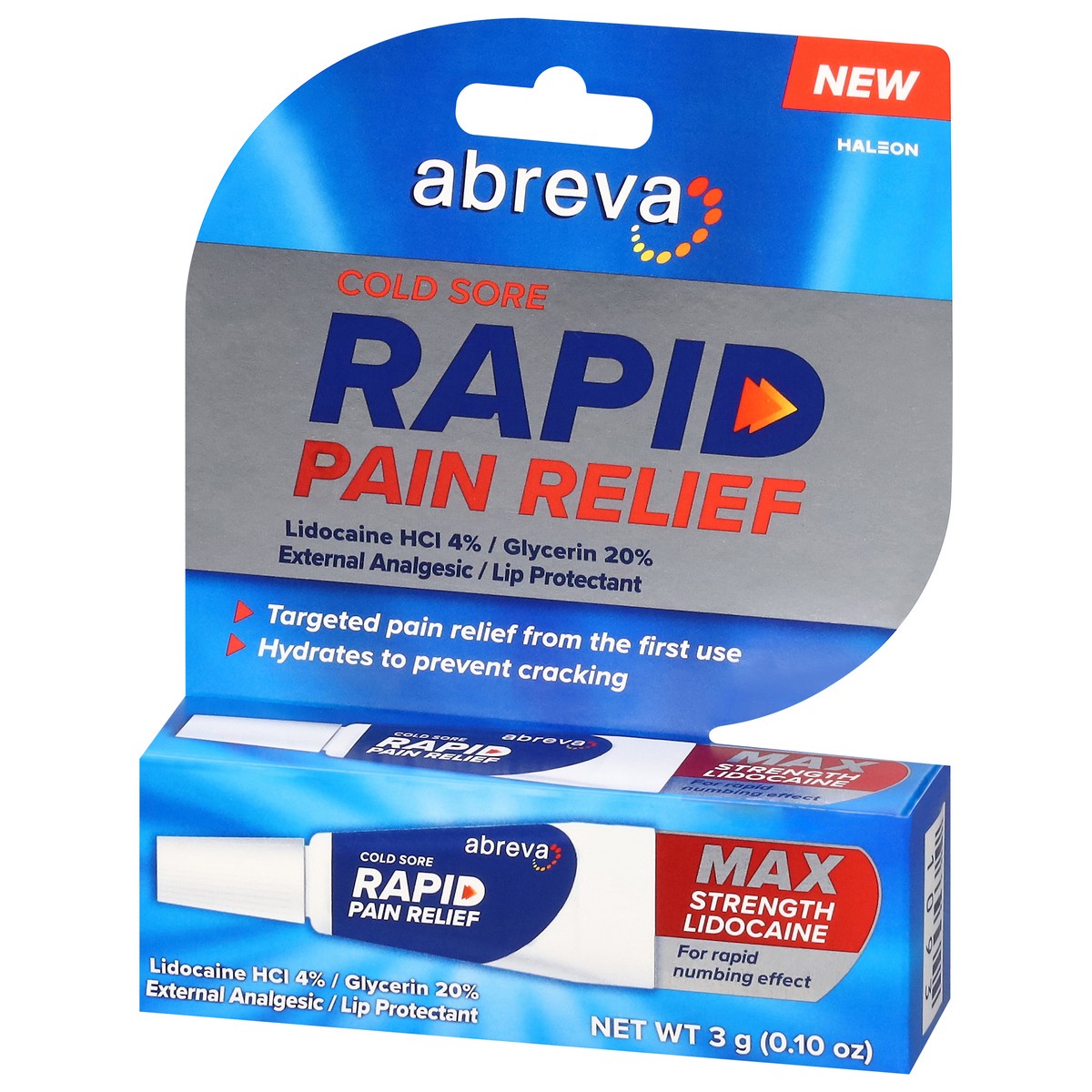 slide 9 of 13, Abreva Rapid Pain Relief 0.10 oz, 0.1 oz