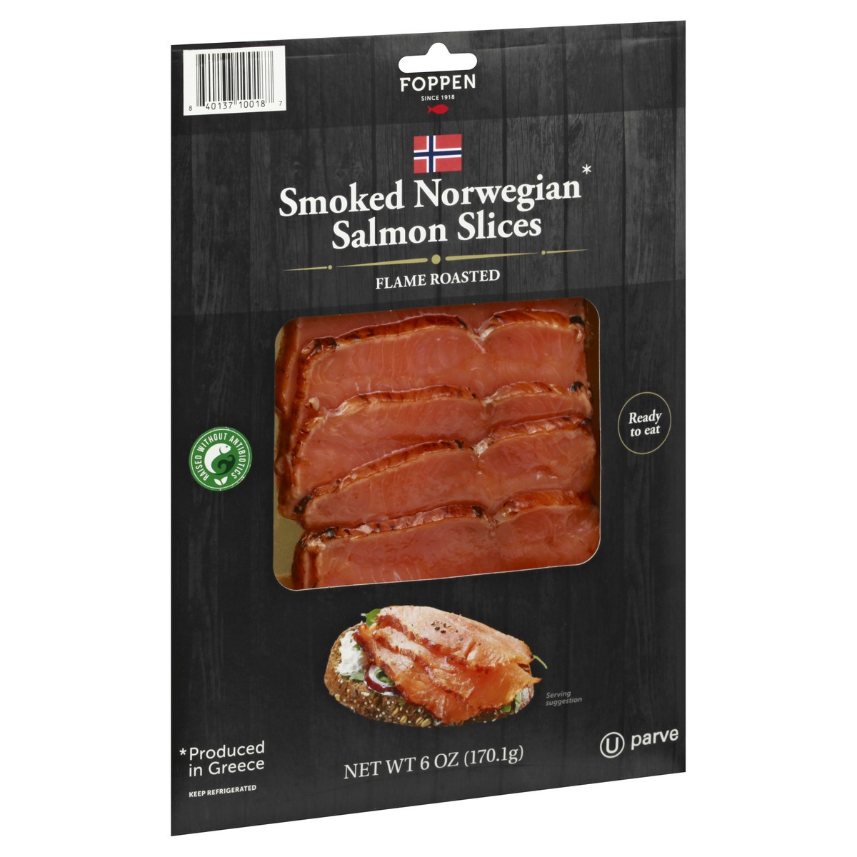 slide 5 of 13, Foppen Flame Roasted Smoked Norwegian Salmon Slices 6 oz, 6 oz