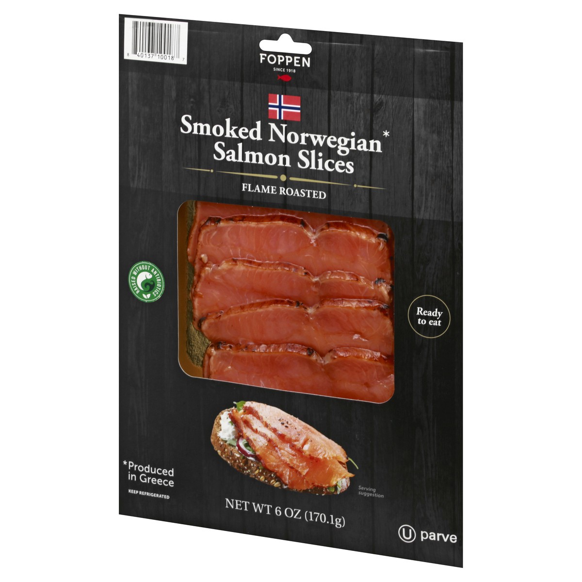 slide 8 of 13, Foppen Flame Roasted Smoked Norwegian Salmon Slices 6 oz, 6 oz