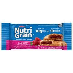 Nutri-Grain Soft Baked Breakfast Bars, Made with Whole Grains, Kids Snacks, Raspberry, 1.3oz Pouch, 1 Bar