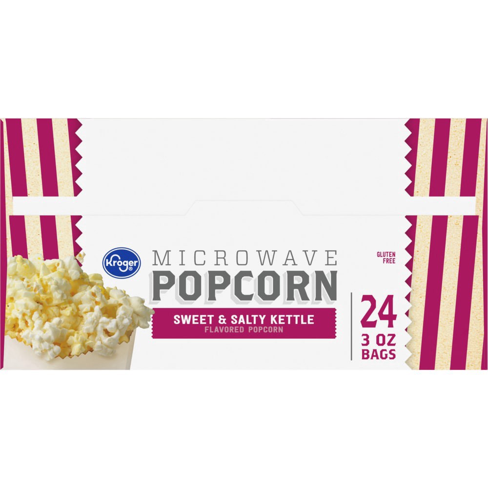 slide 2 of 5, Kroger Sweet & Salty Kettle Microwave Popcorn, 24 ct; 3 oz