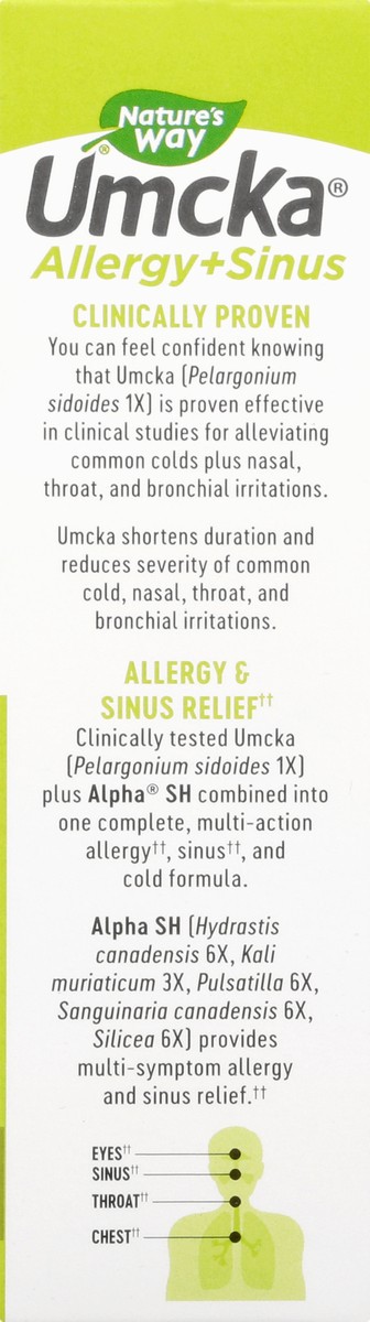 slide 4 of 9, Nature's Way Umcka Tablets Non-Drowsy Cherry Flavored Allergy + Sinus 20 ea, 20 ct