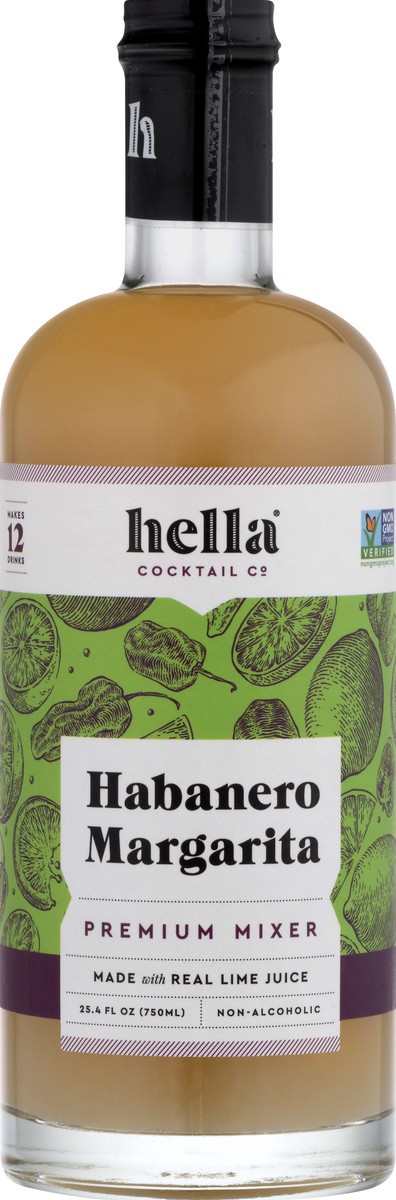 slide 5 of 9, Hella Cocktail Co. Non-Alcoholic Premium Mixer Habanero Margarita 25.4 fl oz, 25.4 fl oz