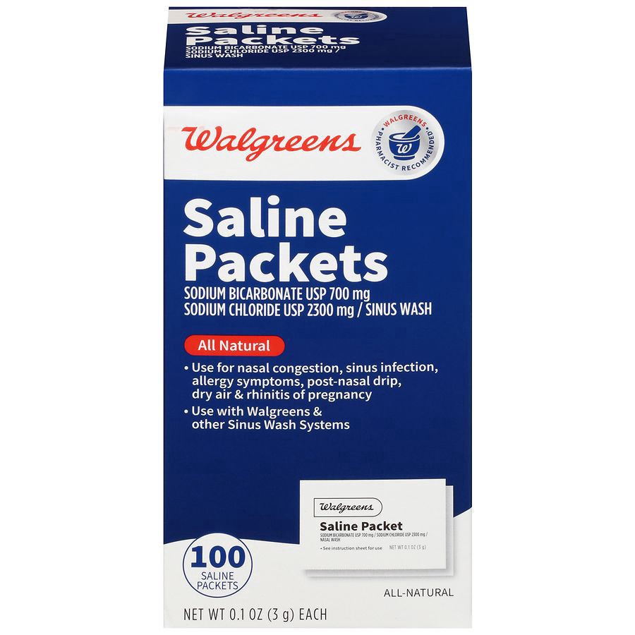 slide 1 of 5, Walgreens Saline Packet Refills, 100 ct