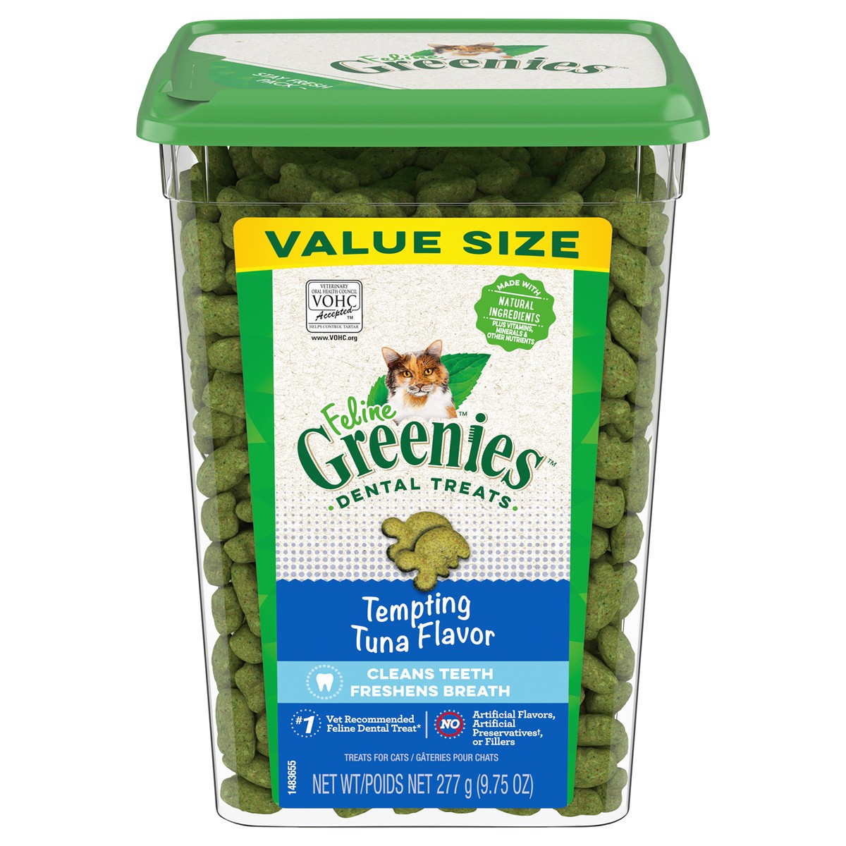 slide 1 of 3, Greenies Tempting Tuna Flavor Dental Cat Treats - 9.75oz, 9.75 oz