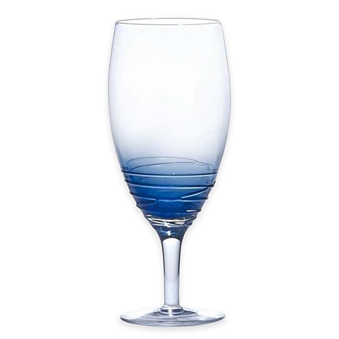 slide 1 of 2, Mikasa Swirl Iced Beverage Glasses - Cobalt, 4 ct