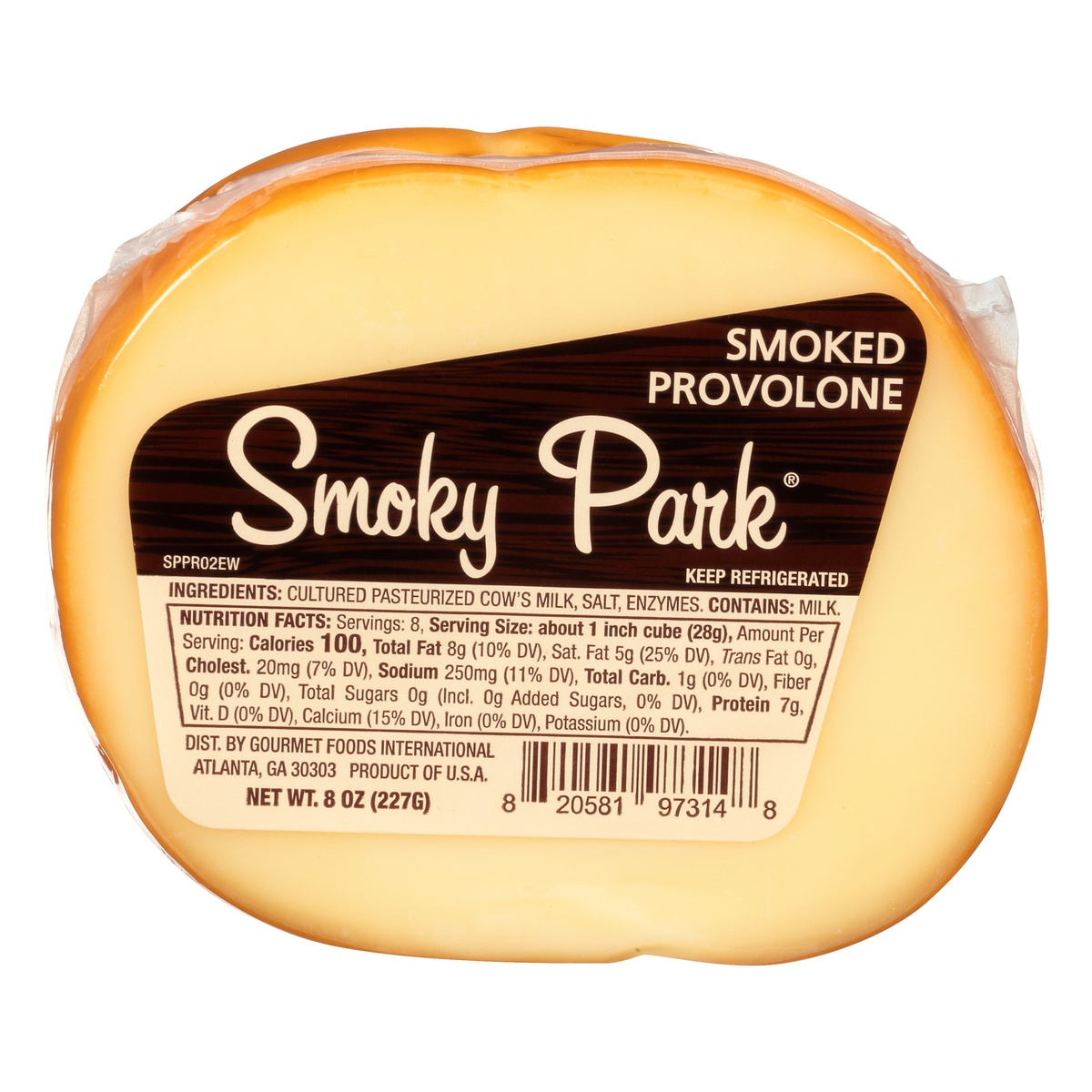 slide 1 of 1, Smoky Park Smoked Provolone, 8 oz