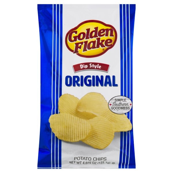 slide 1 of 1, Golden Flake Original Potato Chips, 4.625 oz