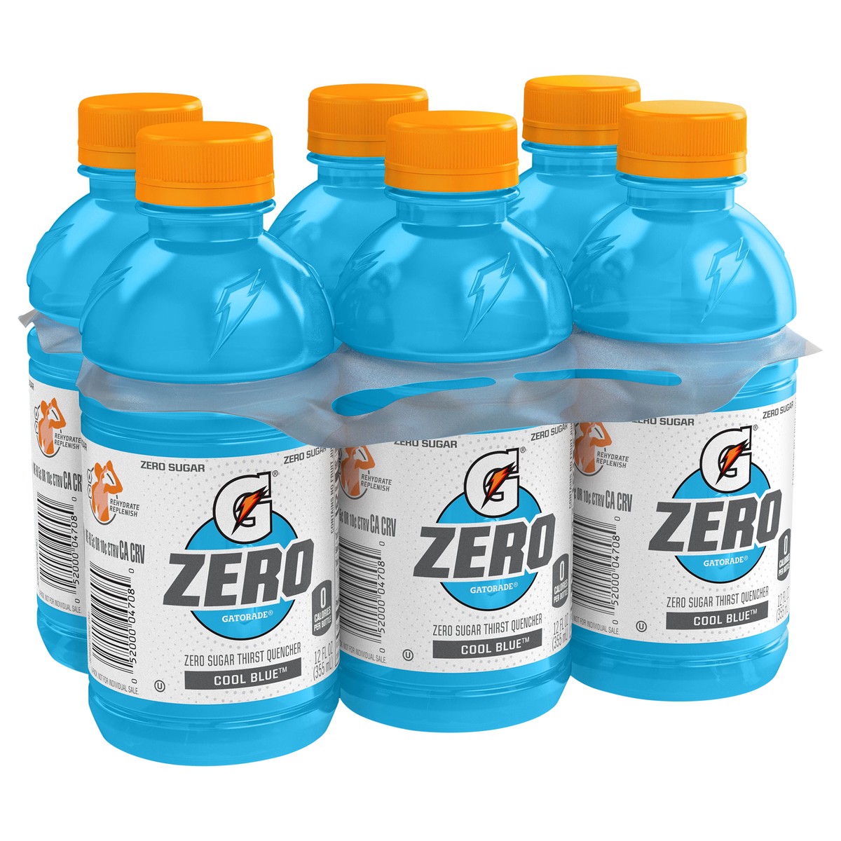 slide 2 of 3, Gatorade Zero Zero Sugar Thirst Quencher Cool Blue 12 Fl Oz 6 Count, 72 oz