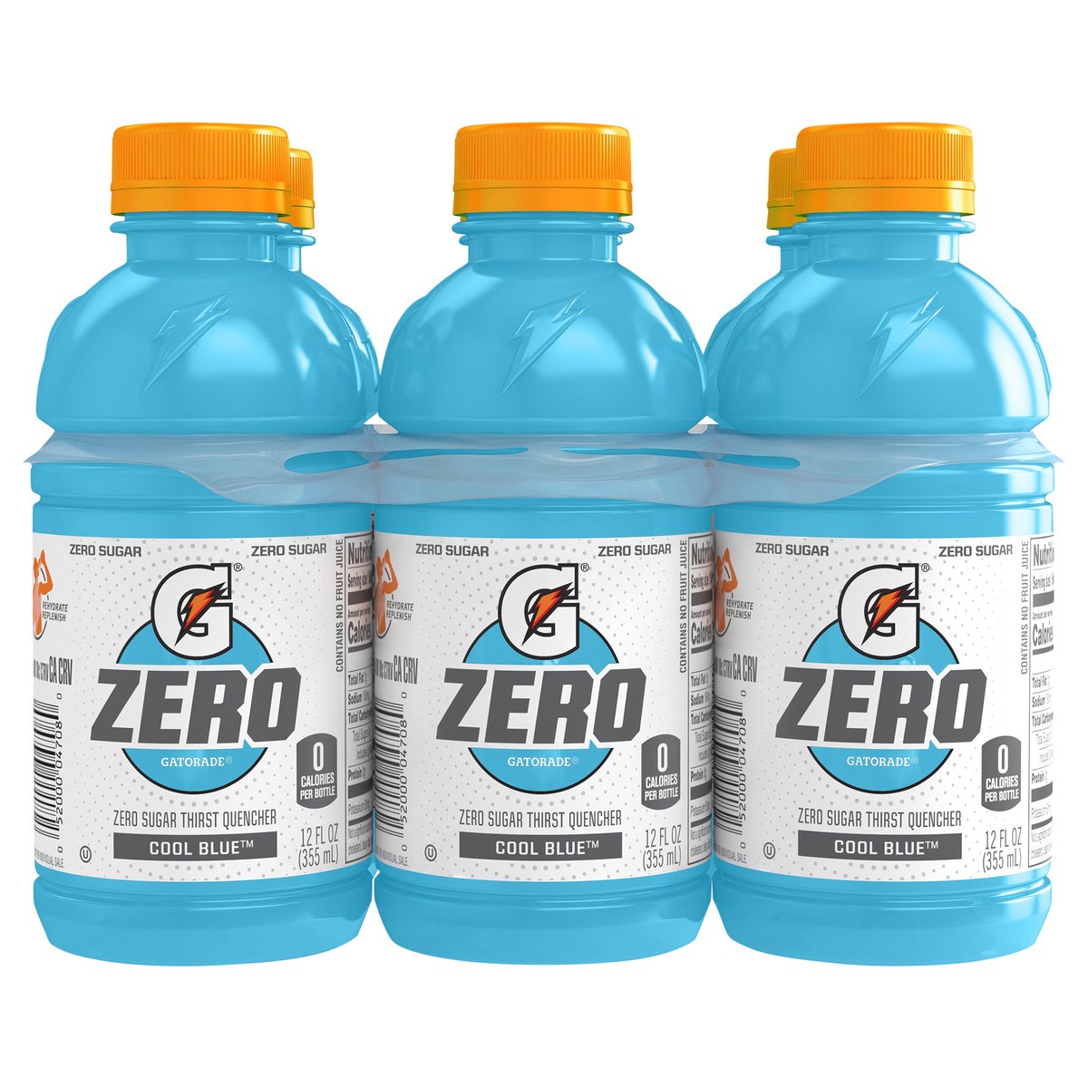 slide 1 of 3, Gatorade Zero Zero Sugar Thirst Quencher Cool Blue 12 Fl Oz 6 Count, 72 oz