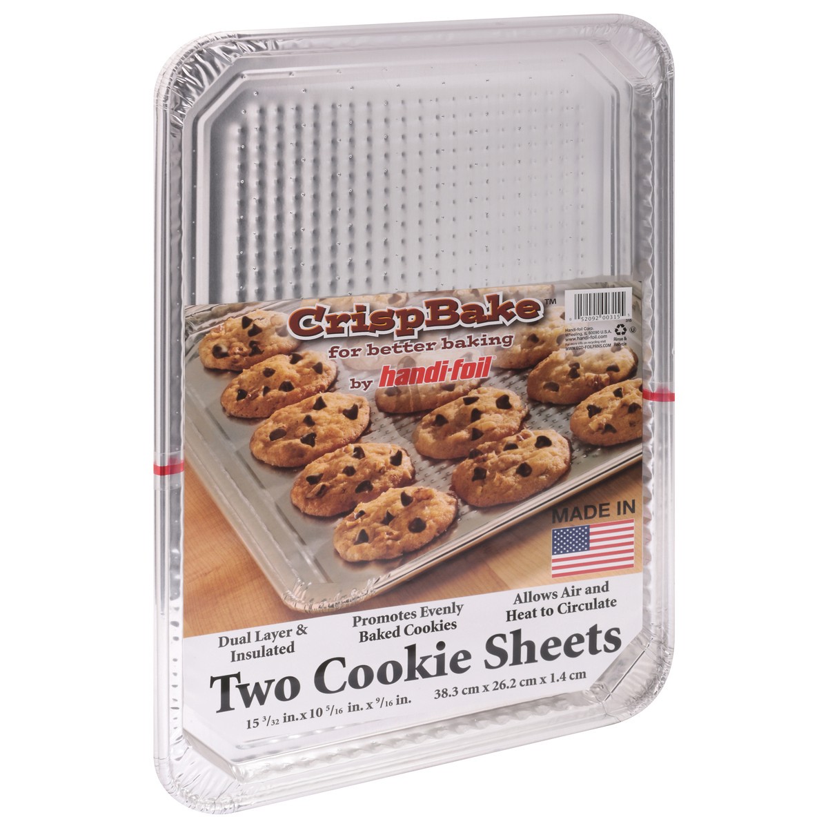 slide 2 of 9, Handi-foil Crisp Bake Cookie Sheet - Silver, 15.09 in x 10.31 in x 0.56 in