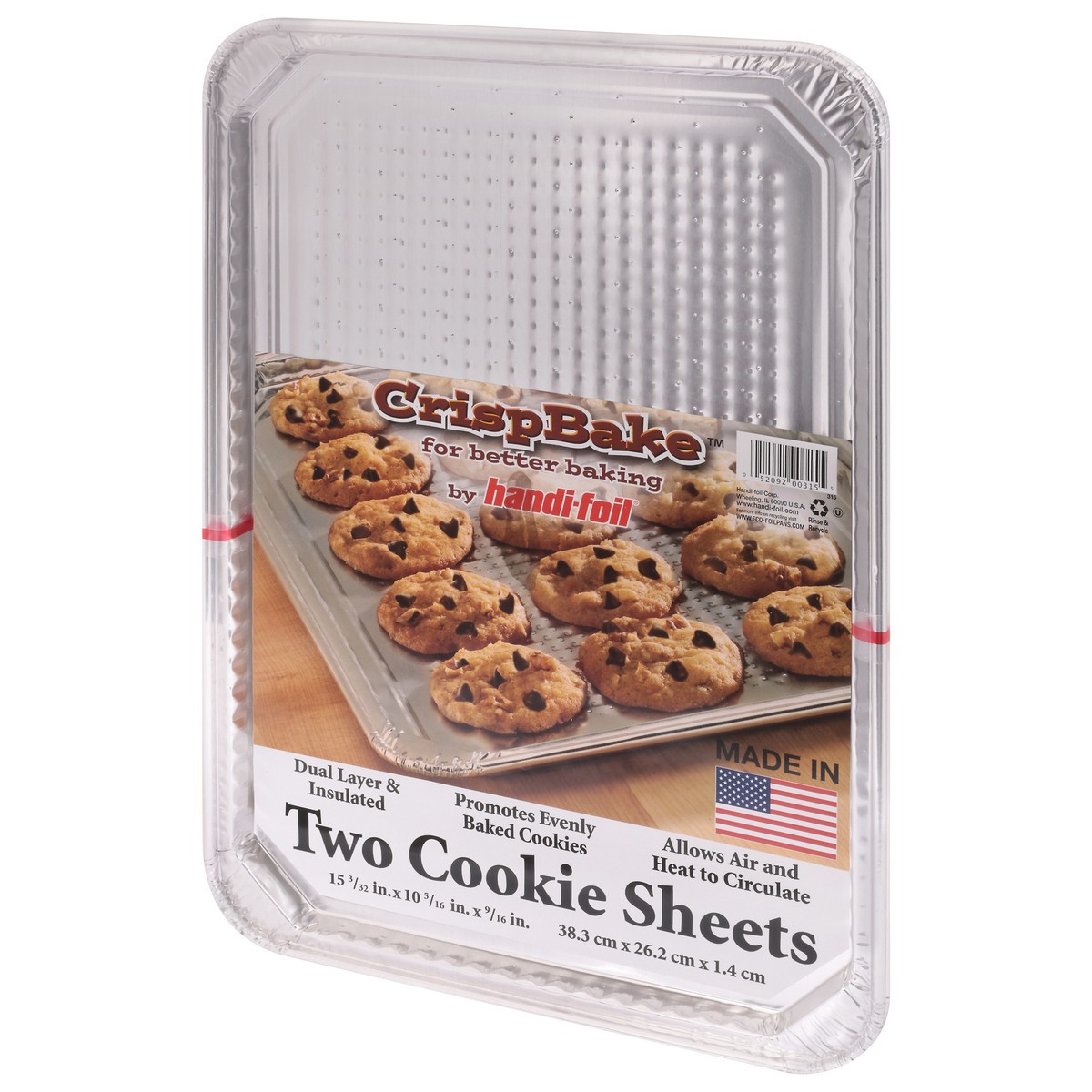 slide 3 of 9, Handi-foil Crisp Bake Cookie Sheet - Silver, 15.09 in x 10.31 in x 0.56 in