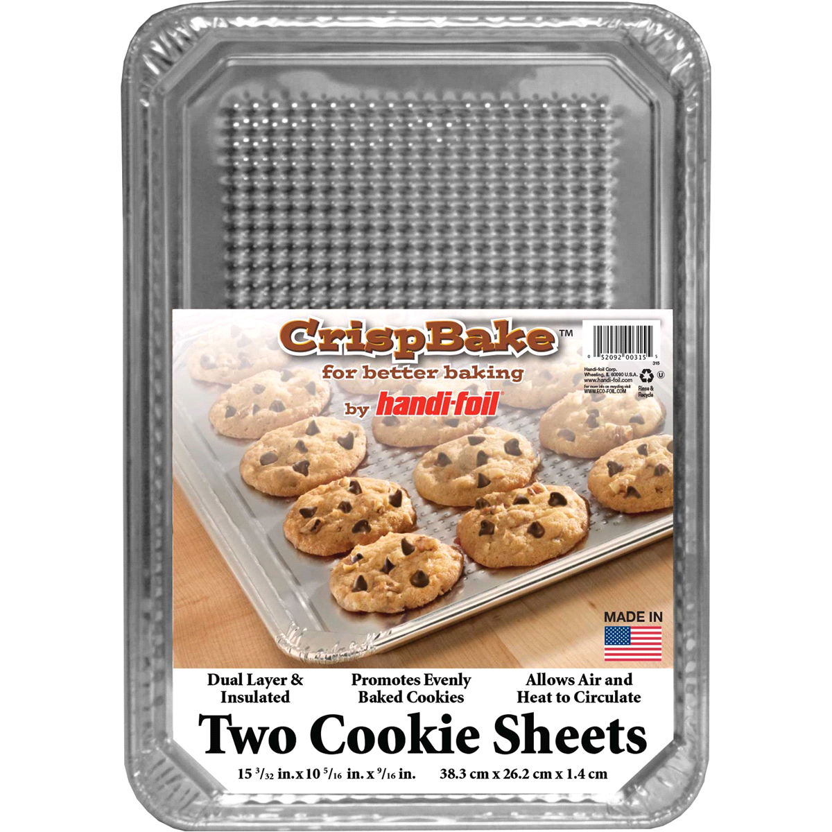 slide 1 of 2, Handi-foil Crisp Bake Cookie Sheet - Silver, 15.09 in x 10.31 in x 0.56 in