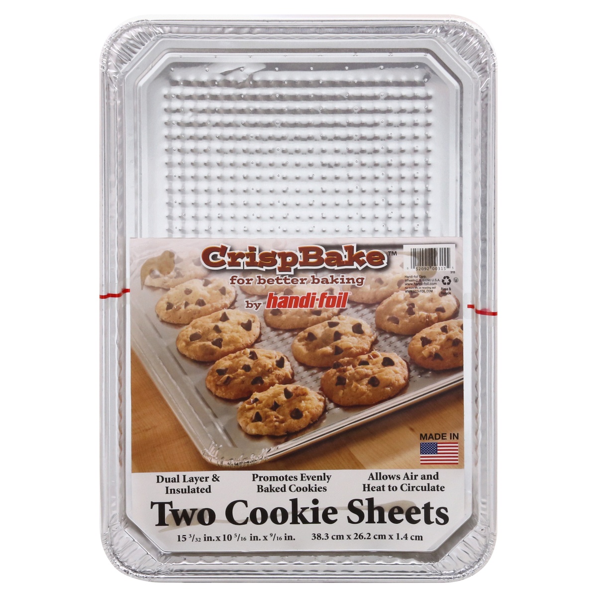 slide 1 of 1, Handi-foil Crisp Bake Cookie Sheet - Silver, 15.09 in x 10.31 in x 0.56 in
