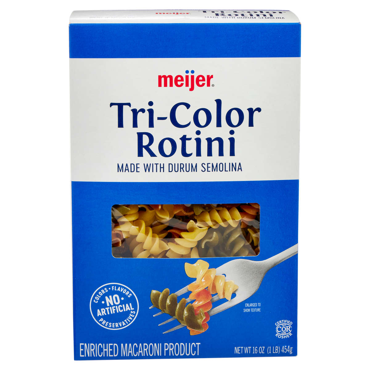 slide 1 of 3, Meijer Tri-Color Rotini Pasta, 16 oz