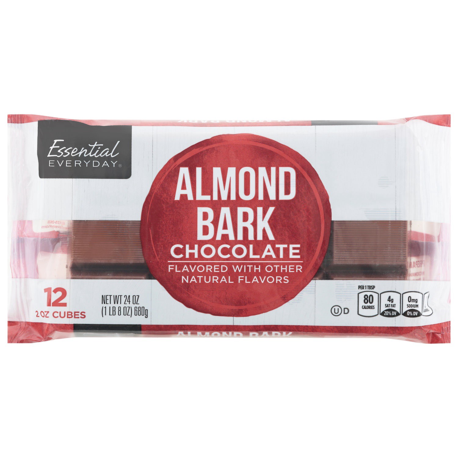 slide 1 of 1, Essential Everyday Chocolate Almond Bark, 24 oz