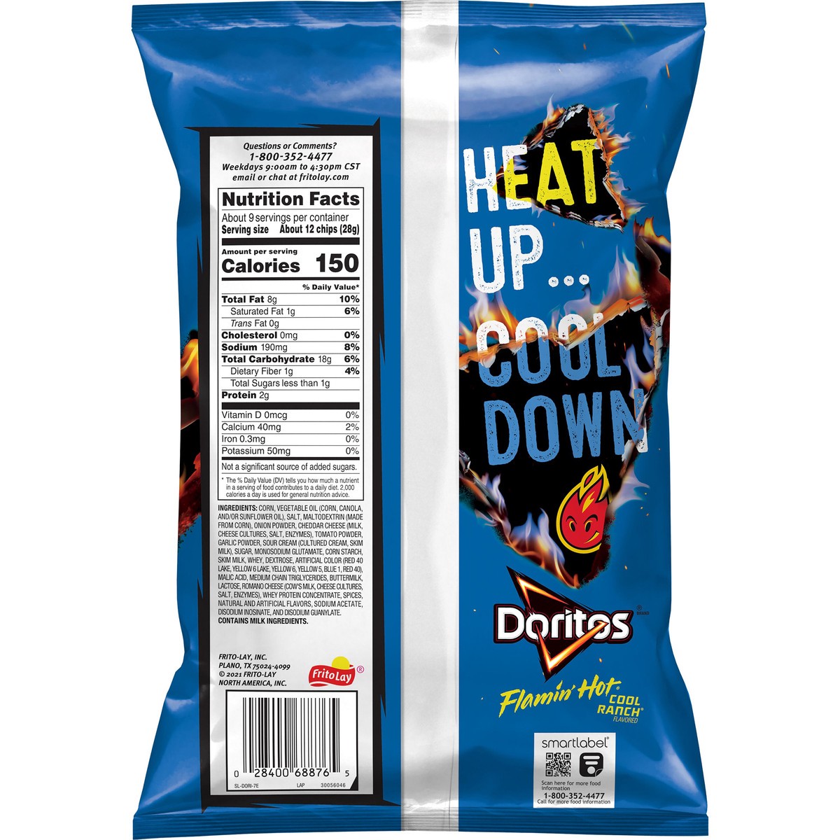 slide 4 of 6, Doritos Tortilla Chips Flamin' Hot Cool Ranch, 9.25 oz