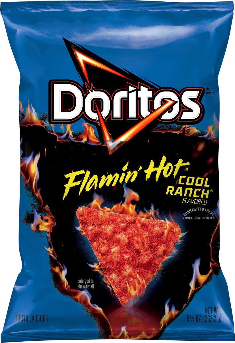 slide 6 of 6, Doritos Tortilla Chips Flamin' Hot Cool Ranch, 9.25 oz