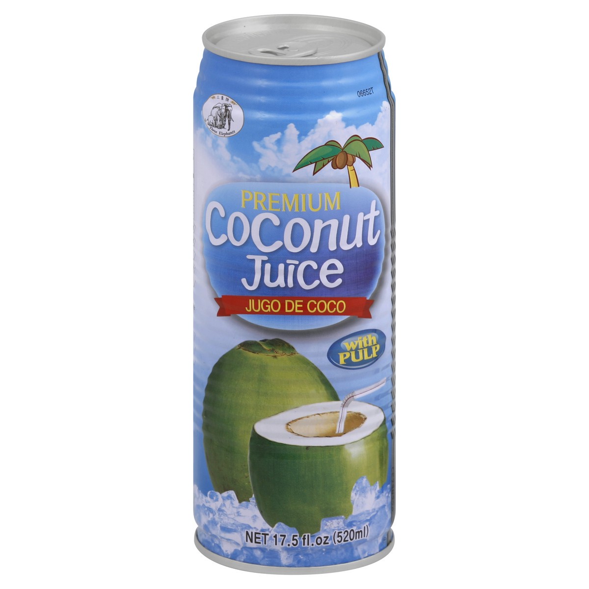 slide 2 of 4, Three Elephants Coconut Juice - 17.5 oz, 17.5 oz
