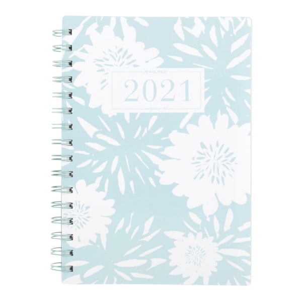 slide 1 of 6, See Jane Work Weekly/Monthly Desk Planner, 5-1/2'' X 8-1/2'', Pastel Blue, January To December 2021, Sj106-200, 1 ct