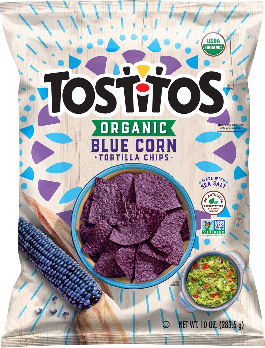 slide 8 of 8, Tostitos Organic Tortilla Chips Blue Corn 10 Oz, 10 oz