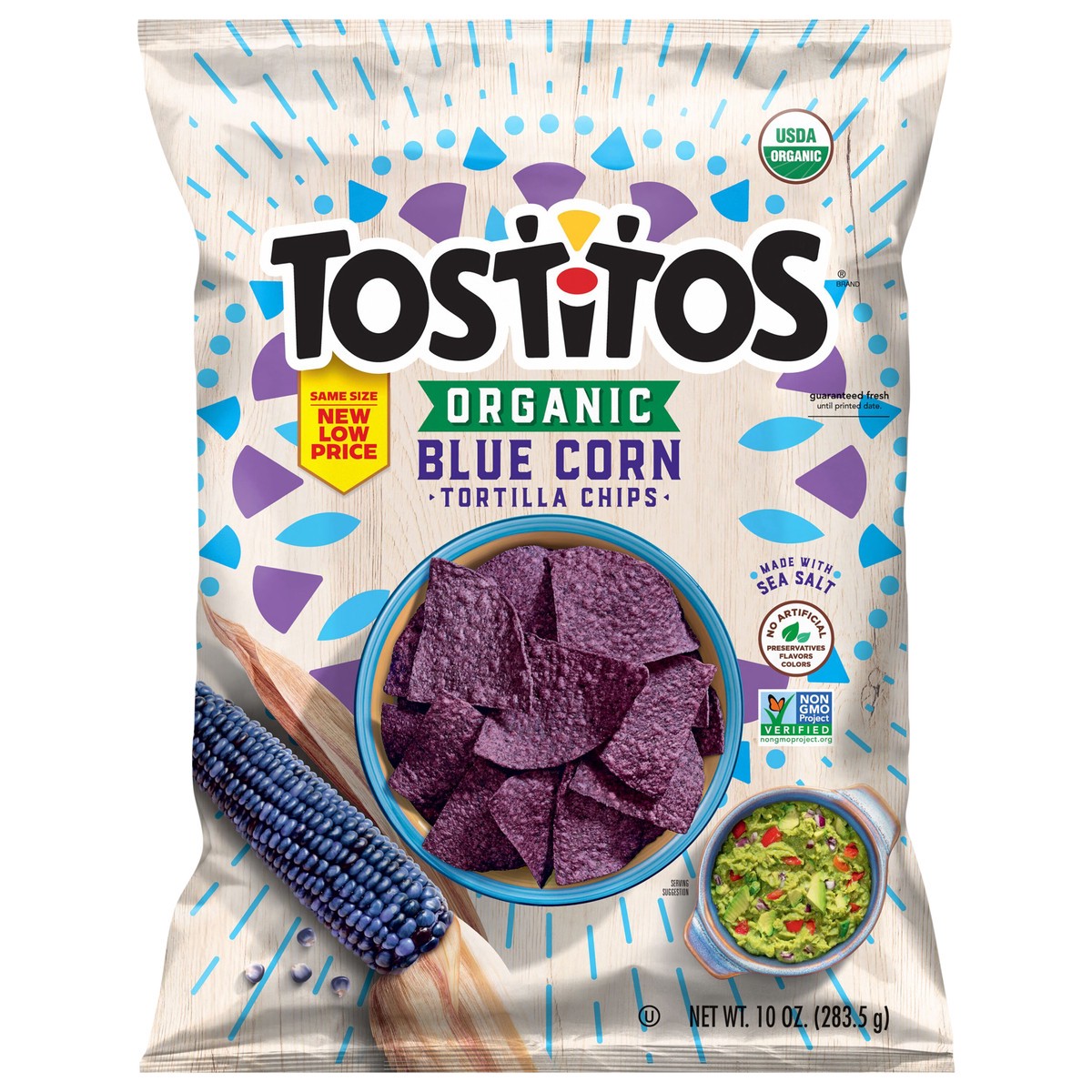 slide 1 of 8, Tostitos Organic Tortilla Chips Blue Corn 10 Oz, 10 oz