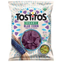 Tostitos Organic Tortilla Chips Blue Corn 10 Oz