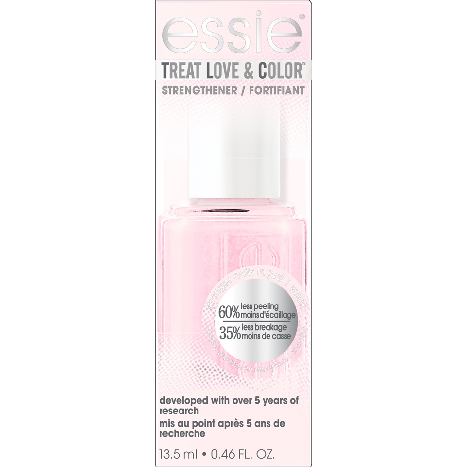 slide 1 of 2, Essie Soul Happy Shimmer Finish Treat Love Color Nail Polish Strengthener, 0.46 oz