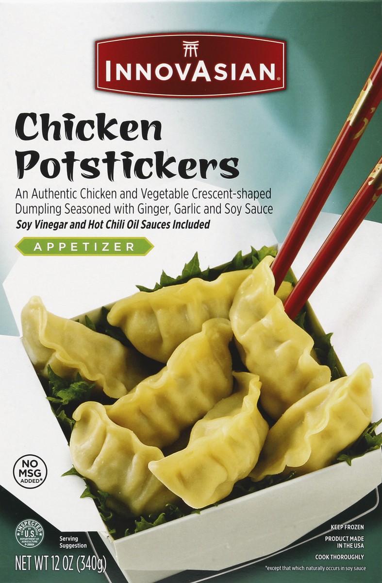 slide 3 of 6, InnovAsian Chicken Potstickers, 12 oz