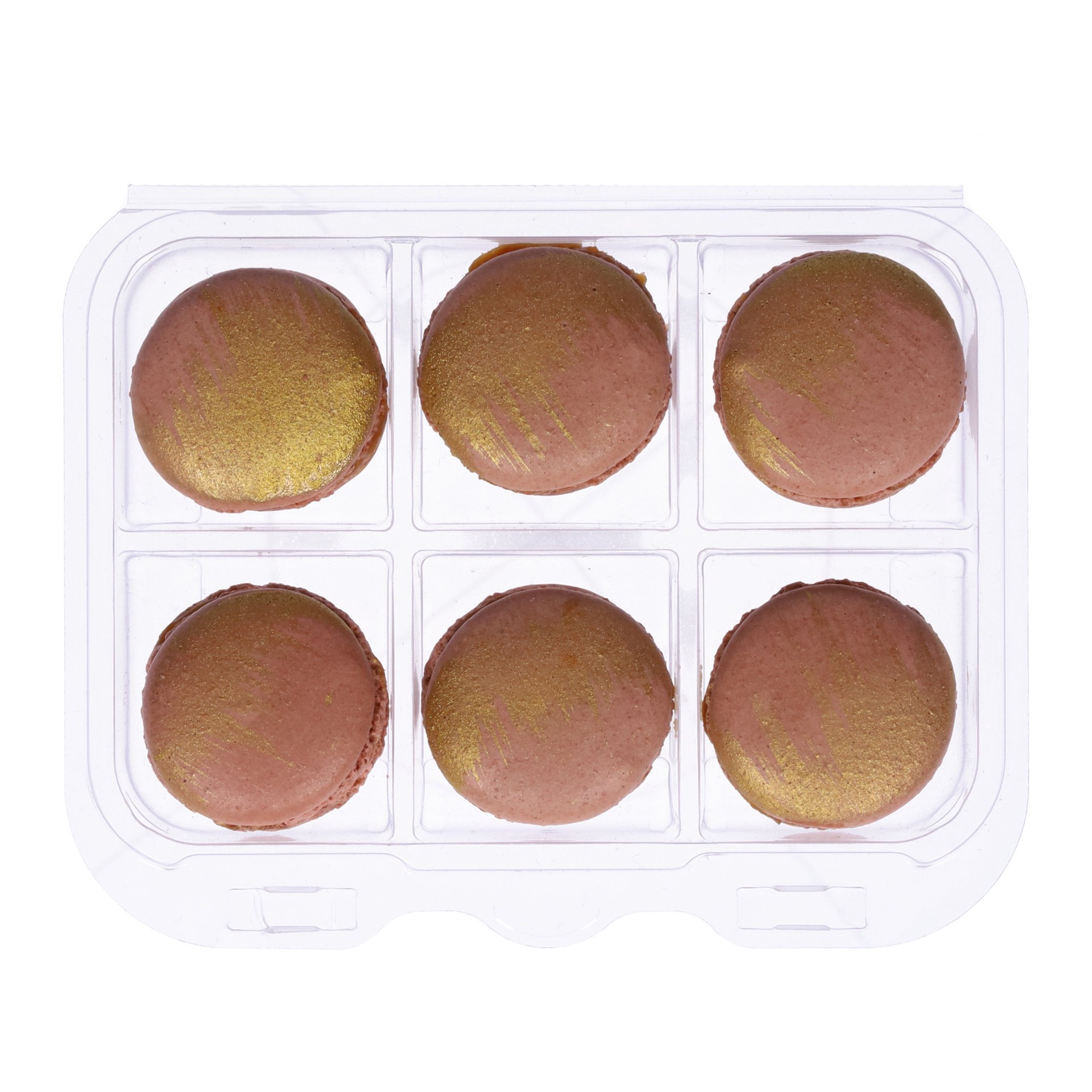 slide 1 of 1, H-E-B Bakery Salted Butter Caramel Macaron Cookies, 6 ct
