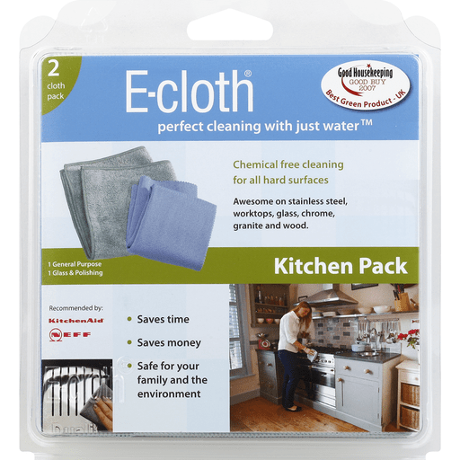 slide 2 of 2, E-Cloth Kitchen Pack Cleaning Cloths, 2 ct