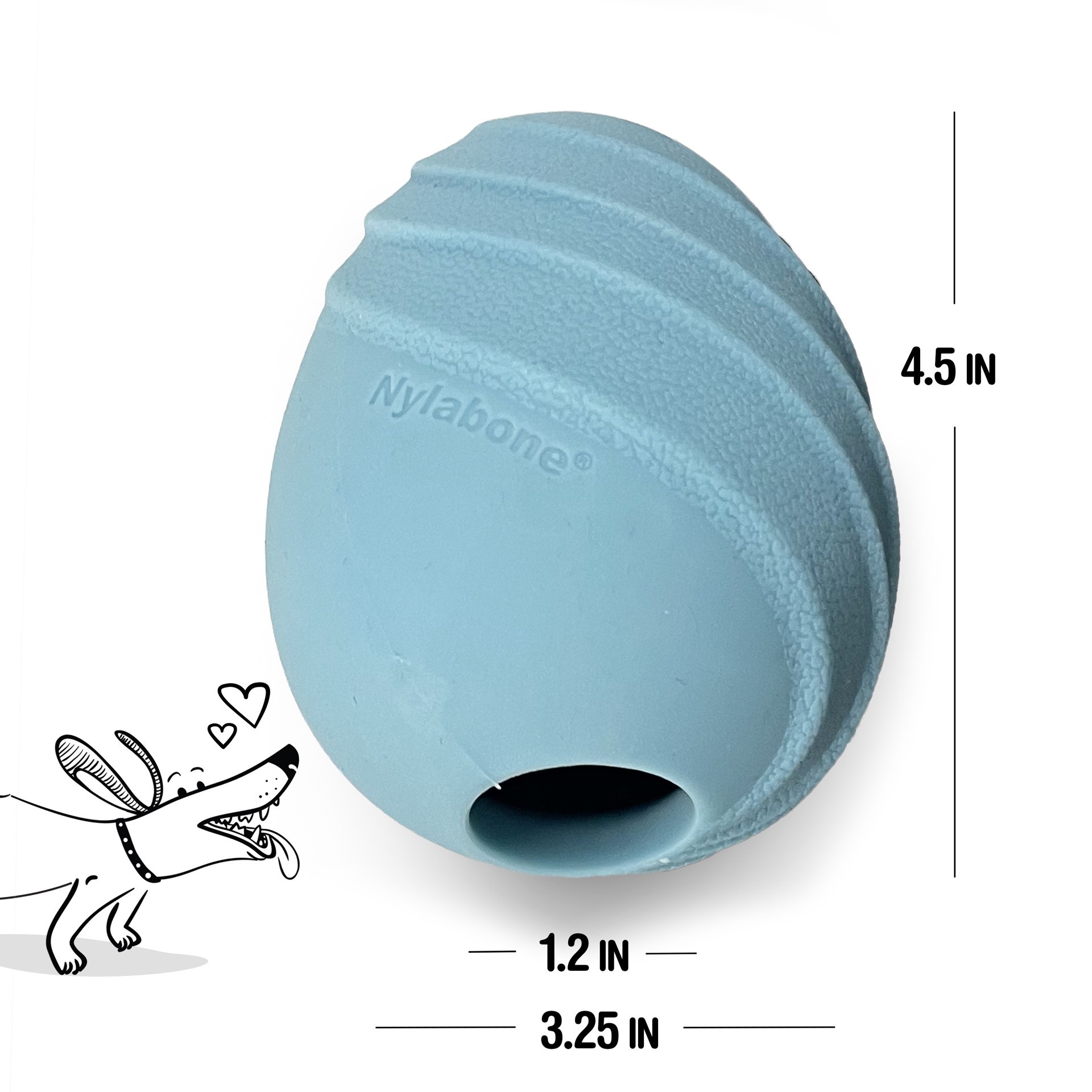 slide 7 of 10, Nylabone Creative Play Eggi Dog Treat Toy Blue Large/Giant - Up to 50 lbs.(1 Count), 1 ct