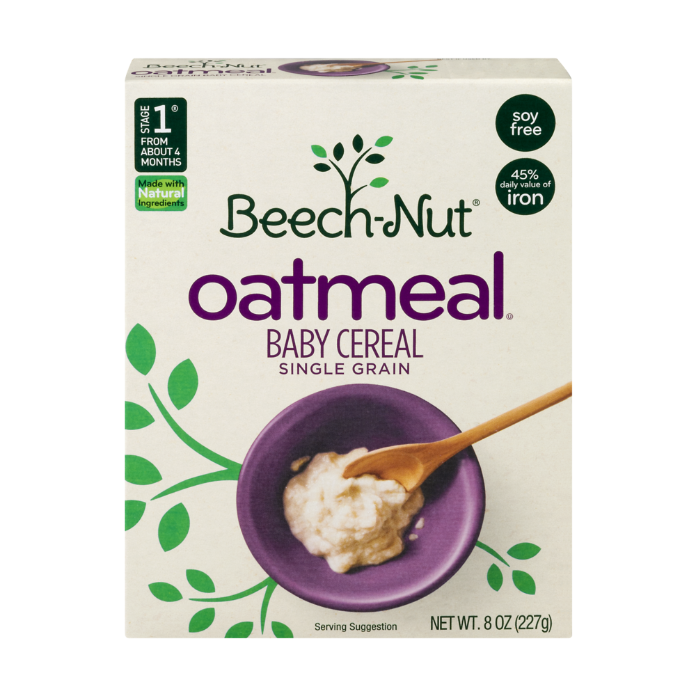 slide 1 of 1, Beech-Nut Baby Cereal Single Grain Oatmeal, 8 oz