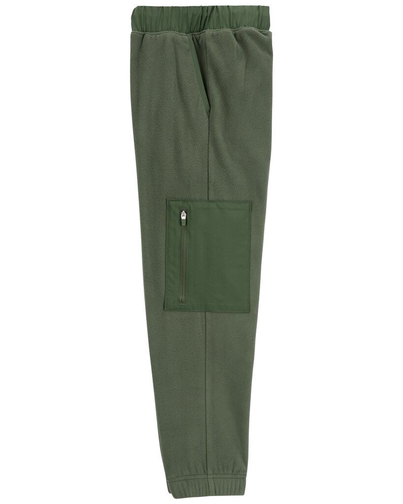 slide 3 of 4, Oshkosh Kid Solid Fleece Pants - Green Olive 6, 1 ct