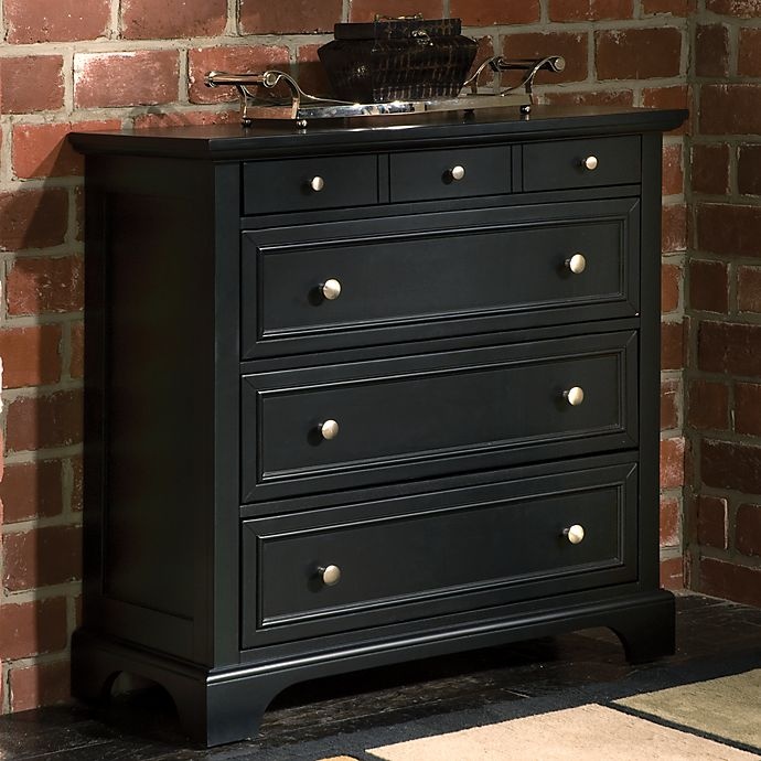 slide 2 of 2, Home Styles Bedford 4-Drawer Chest - Black, 1 ct