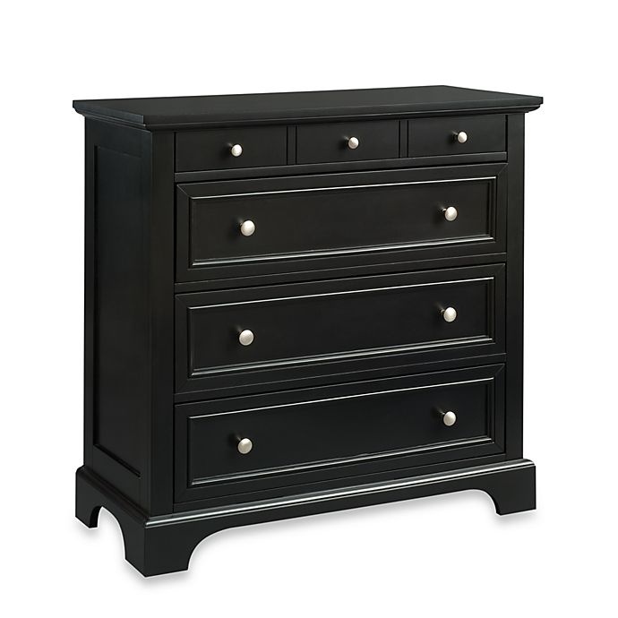 slide 1 of 2, Home Styles Bedford 4-Drawer Chest - Black, 1 ct