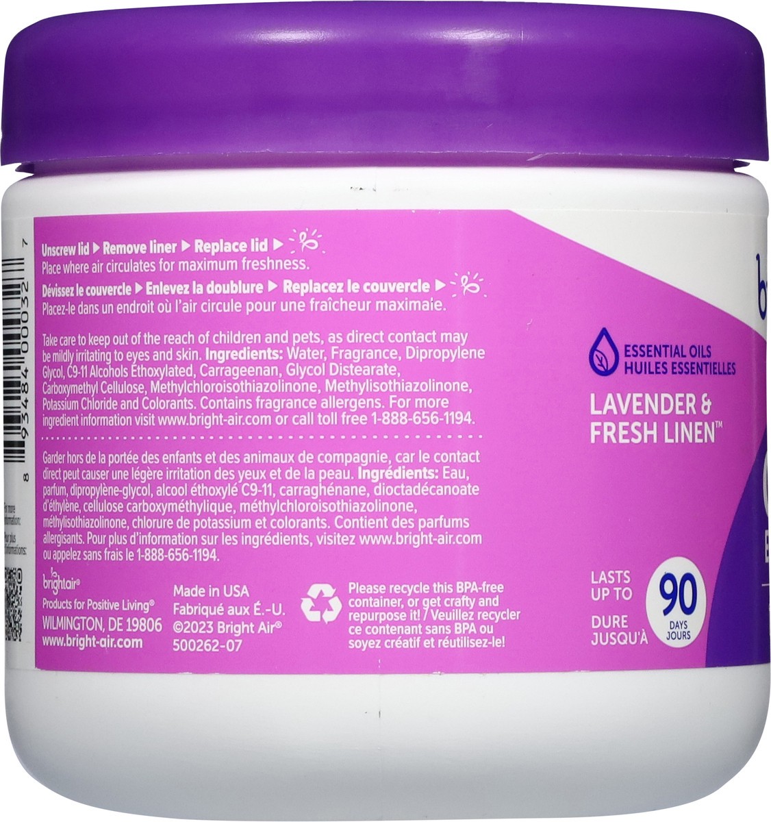 slide 9 of 12, Bright Air Super Lavender & Fresh Linen Odor Eliminator 14 oz, 14 oz