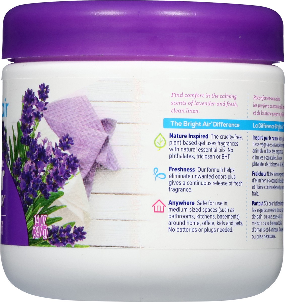 slide 4 of 12, Bright Air Super Lavender & Fresh Linen Odor Eliminator 14 oz, 14 oz