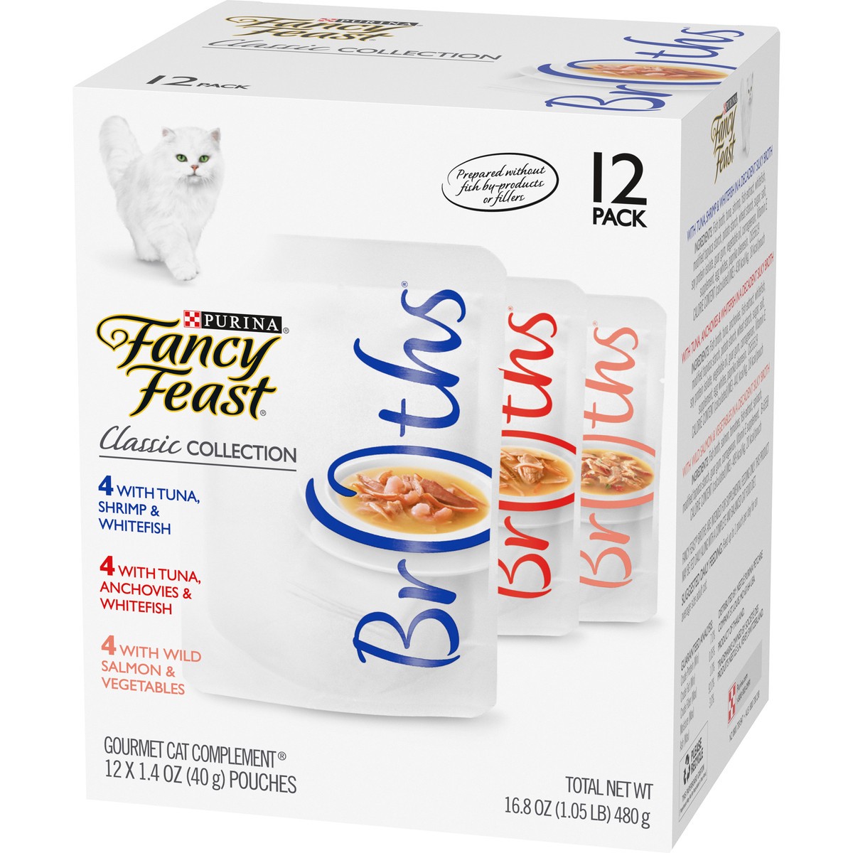 slide 3 of 9, Fancy Feast Broths Wet Cat Food Variety, 16.8 oz