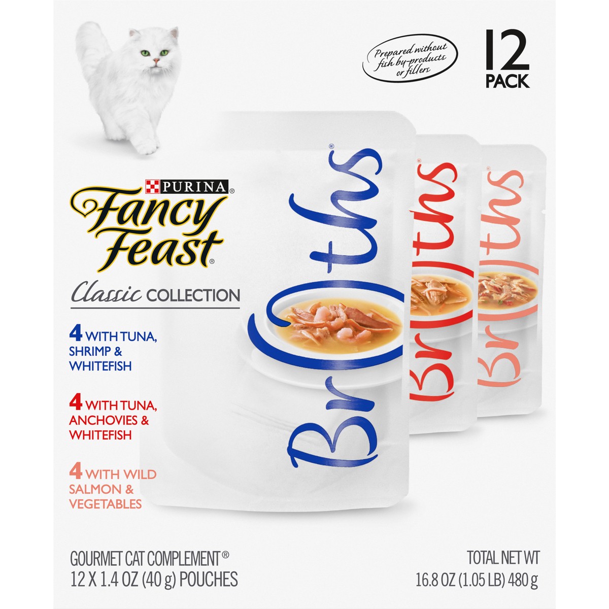 slide 6 of 9, Fancy Feast Broths Wet Cat Food Variety, 16.8 oz