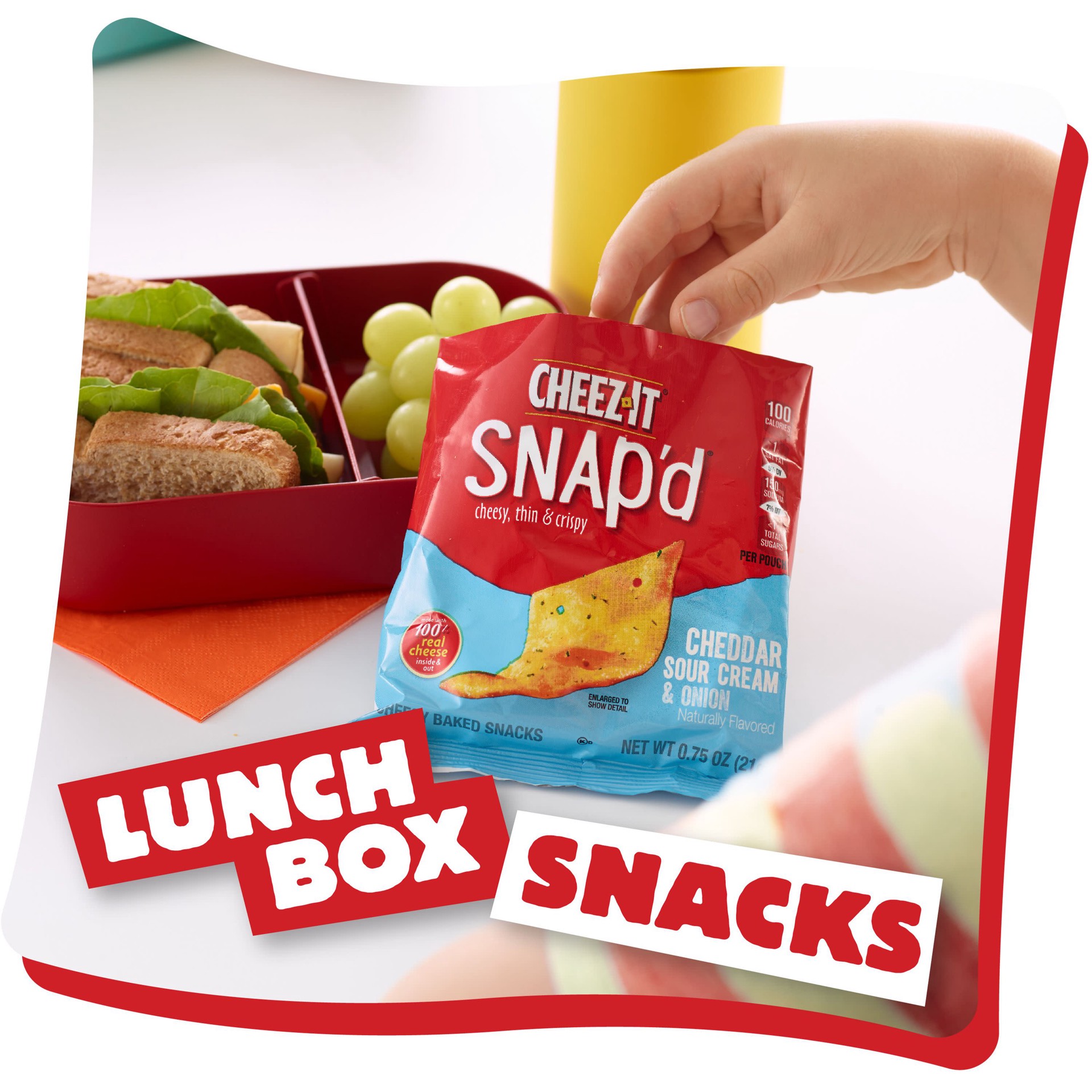 slide 2 of 5, Cheez-It Snap'd Cheese Cracker Chips,Cheddar Sour Cream Onion, 12 ct; 9 oz