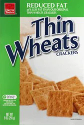 Harris Teeter Crackers - Thin Wheats - Reduced Fat