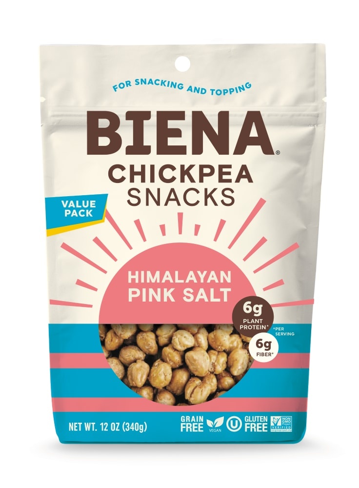 slide 1 of 2, Biena Value Pack Himalayan Pink Salt Chickpea Snacks 12 oz, 12 oz