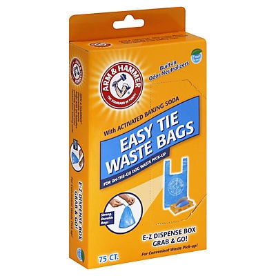 slide 1 of 1, ARM & HAMMER Easy Tie Fresh Scent Waste Bags, 75 ct