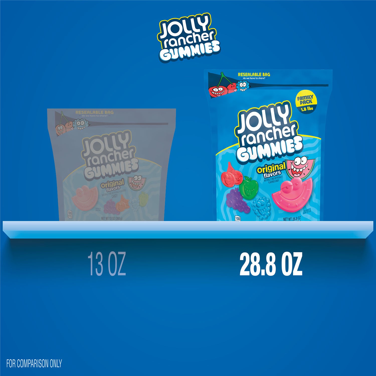 slide 2 of 9, Jolly Rancher Gummie Candy Large, 28.8 oz